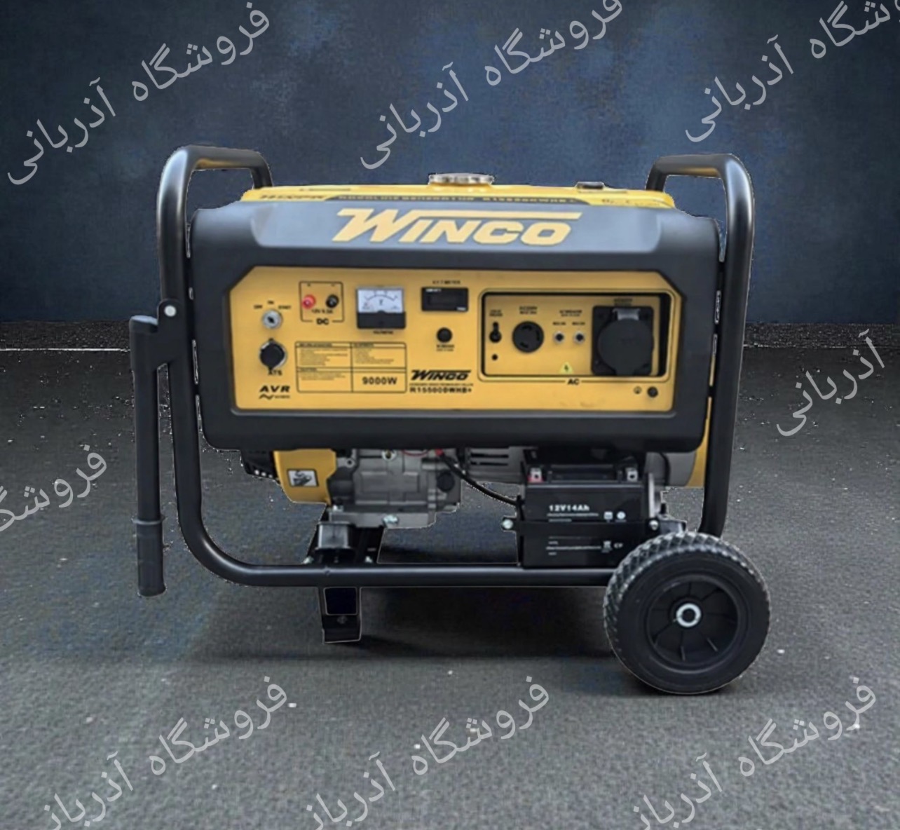 موتور برق سه گانه سوز وینکو 10 کیلووات مدل R15600DWHB  موتور برق وینکو مدل +WINCO R15600DWHB, از نوع موتور هواخنک, چهازمانه و تکفاز میباشد.نوع سوخت قابل استفاده بنزین و گاز است.فرکانس 50 هرتز است. دارای موتور قدرتمند به توان 20 اسب است که در حالت اوج به خروجی برق 10000 وات میرسد.