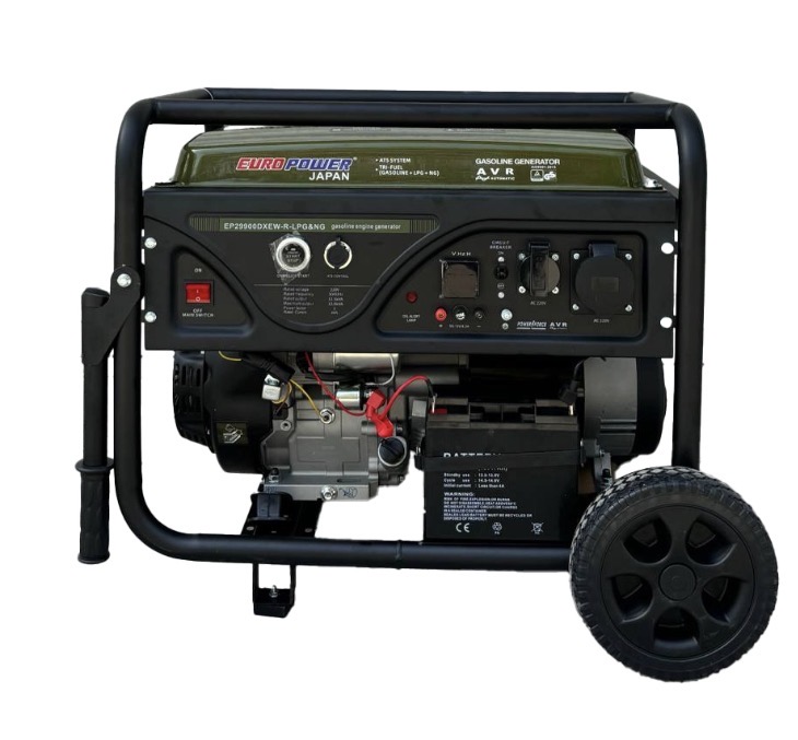 موتور برق سه گانه استارتی تک فاز 12 کیلووات یورو پاور EP29900DXEW-R-LPG&NG